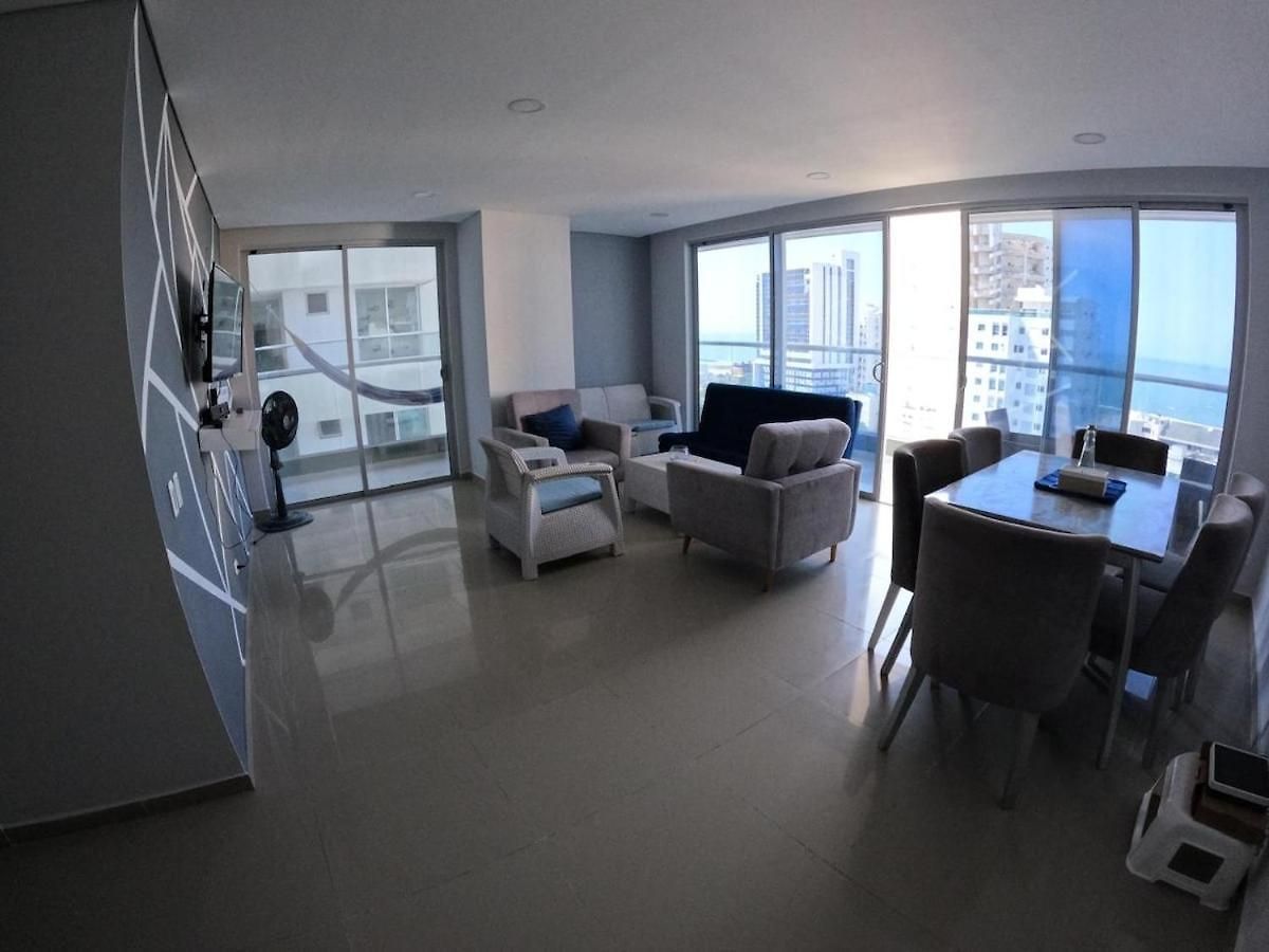 Sunset Oceanview Balcony Walk To Oldtown Pool Ac Apartamento Cartagena